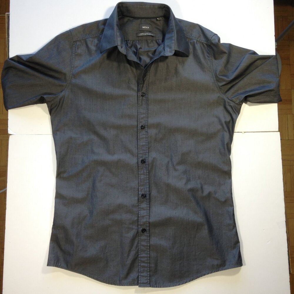 Men's Mexx Dark Grey Long Sleeve Shirt - Great Condition - Semi-Slim Fit Large